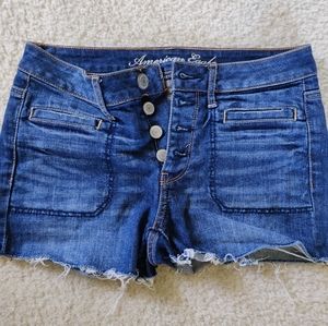 Dark denim shorts